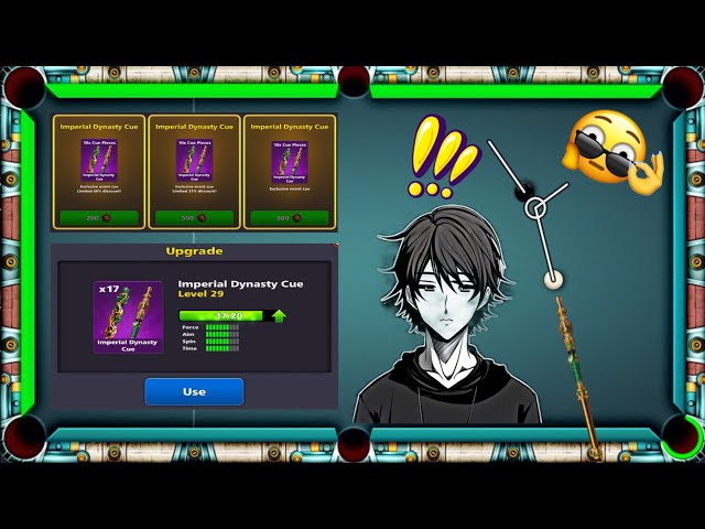 8 Ball Pool Imperial Dynasty Cue Level Up 🔝 | 8 Ball Pool Gameplay | 8 Ball Pool imperial Shop Token