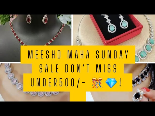 Meesho Maha Sunday Sale Don't Miss 🎊!#trending #youtube #viralvideo #telugu #meesho  #jewellery