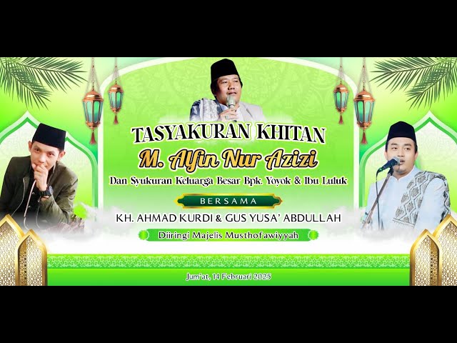 🔴(LIVE) TASYAKURAN KHITAN M. ALFIN NUR AZIZI ( KEL. BPK YOYOK - IBU LULUK ) SENDANGAGUNG - PAMOTAN