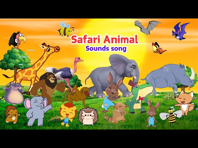 Safari Animal Sounds Song | Animal Names & Sounds For Toddlers | Nursery Rhymes | Little Puppy Learn