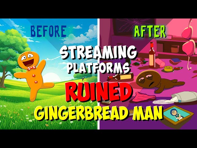 How Streaming Platforms Ruined The Gingerbread Man! (Cartoon Parody) - Gingerbread Man Gone Woke