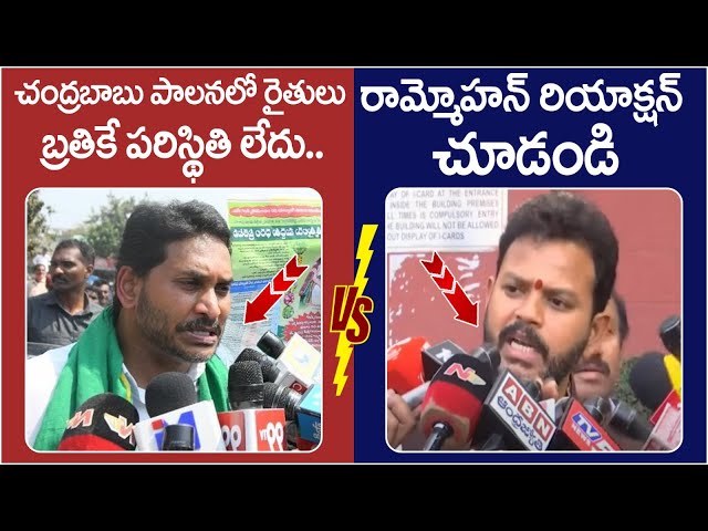 Ram Mohan Naidu Reaction On YS Jagan | Chandrababu | Mirchi Farmers | TDP Vs YCP | AP Politics