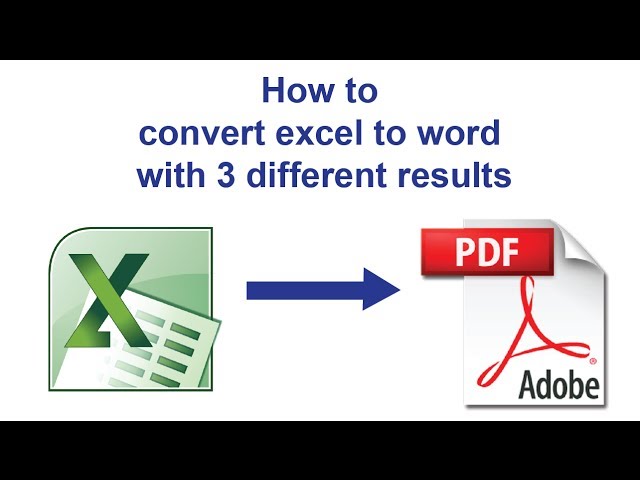 How to convert Excel to PDF without Converter