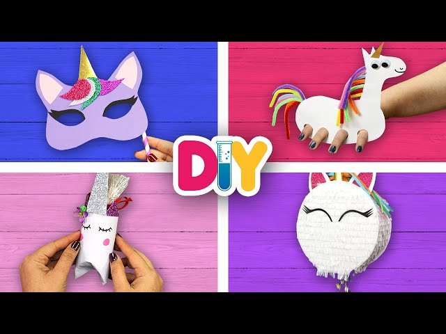 4 Colorful and Fun Unicorn Crafts! | Fast-n-Easy | DIY Labs