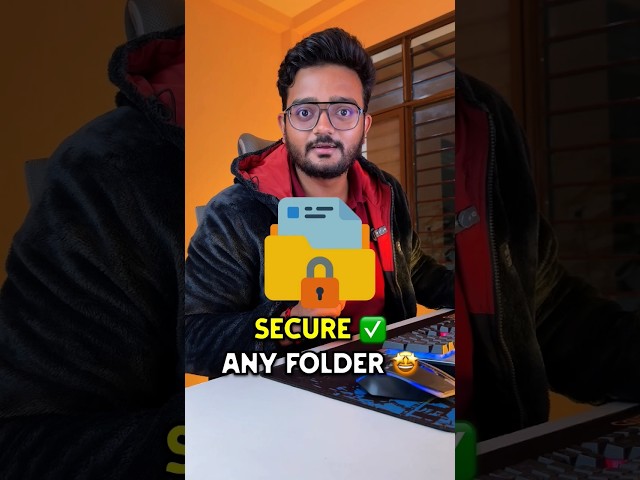 Secure Any Folder In Windows Very Easily 🤓💯🔥#shorts #tricks #tips  #hacks #tech  #techtools #pchacks