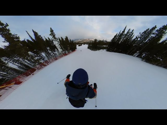 Ski Breckenridge’s Colorado ski lift trail with 360 camera video!