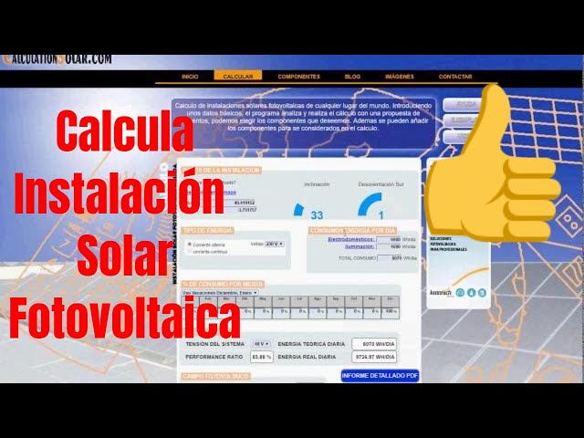 ✅ ⚡ CALCULATION SOLAR-calculate your SOLAR PHOTOVOLTAIC installation