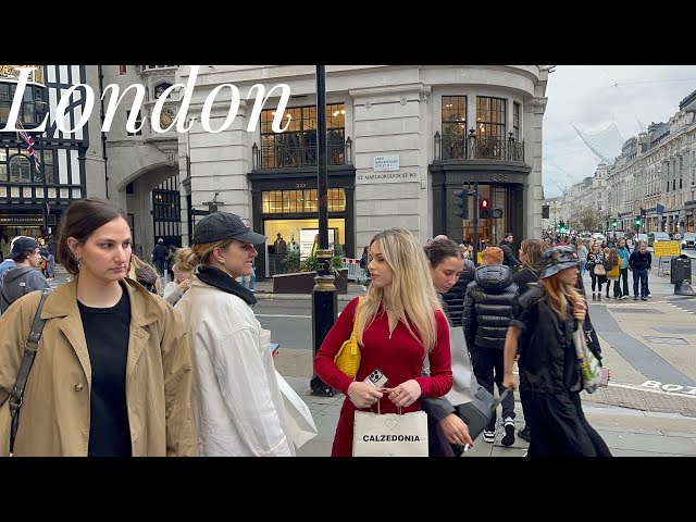 London Walk - Oct 2022 | Oxford Street, Regent Relaxing Walking tour in Central London [4K HDR]