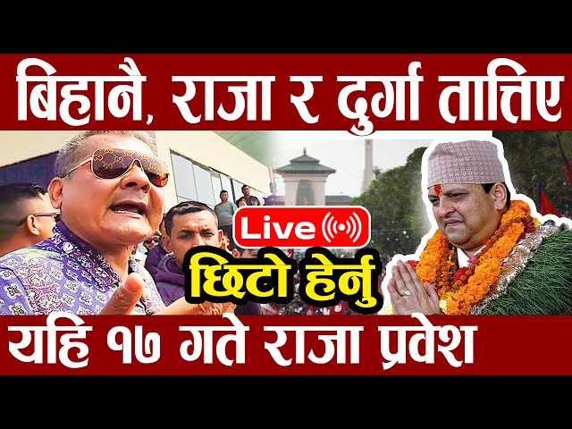 🔴LIVE:  राजालाई दरबार छिराउदै दुर्गा प्रसाई | १७ गते के हुदैछ ? Gyanendra shah #gyanendra shah Live