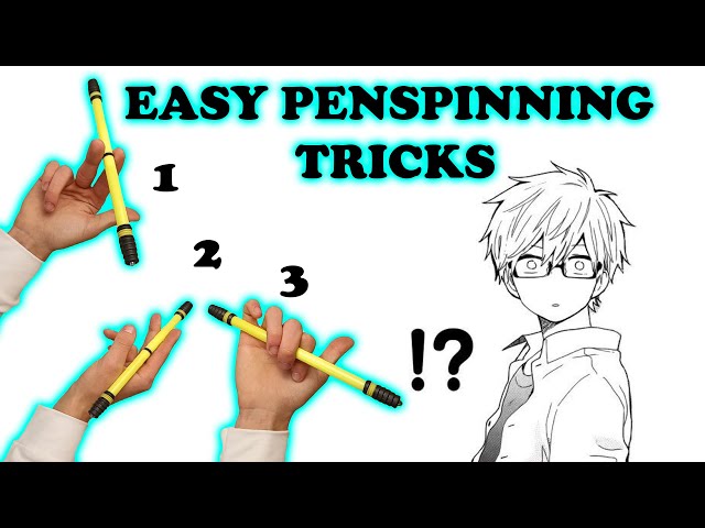 3 EASY #PENSPINNING TRICKS. TUTORIAL