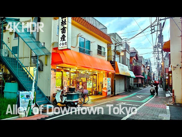 [4K/HDR]Nostalgic Alleys and a Surprise Rainfall on an East Tokyo Walk | Arakawa City, Japan