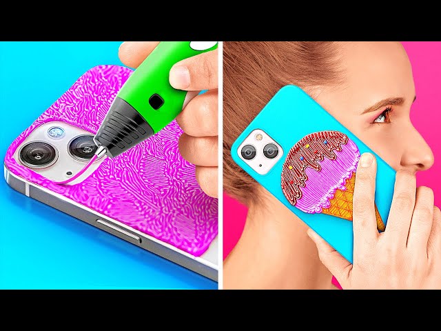 AWESOME DIY PHONE CRAFTS || Phone Accessories And Cool Phone Crafts And Hacks By 123 GO! SERIES