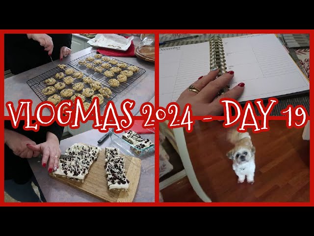 VLOGMAS 2024- DAY 19 - EASY COOKIES AND FINISHING UP THE CRANBERRY BLISS BARS