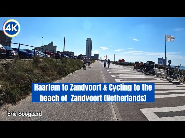 Train Tour: Haarlem to Zandvoort, Netherlands 4K | Zandvoort Beach Cycling Ride