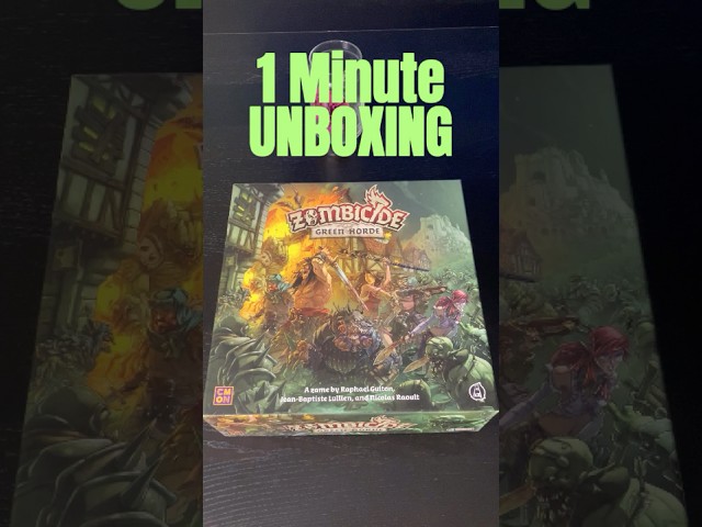 1-Minute Unboxing - Zombicide  Greeen Horde #unboxing #tabletop  #boardgame #tabletopgames