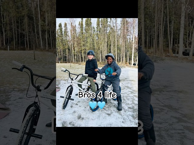 New bikes! Livin’ their best life!🩵🩵 #HomeFreeAlaska #Alaska #SpringBreakUp #Shorts #RidingBikes