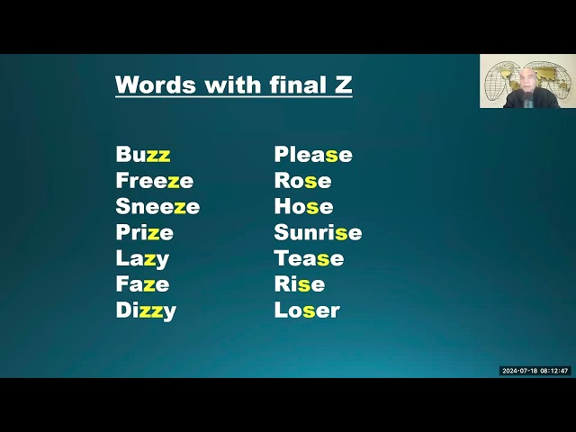 Everyday Vocabulary & Pronunciation - "Z"