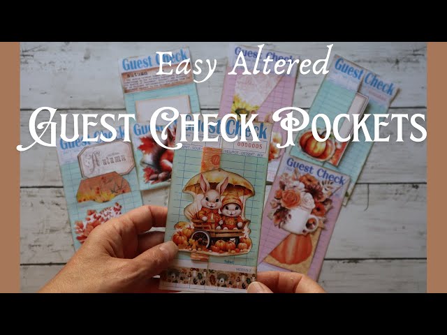 Easy Altered Guest Check Pockets - Junk Journal Pockets