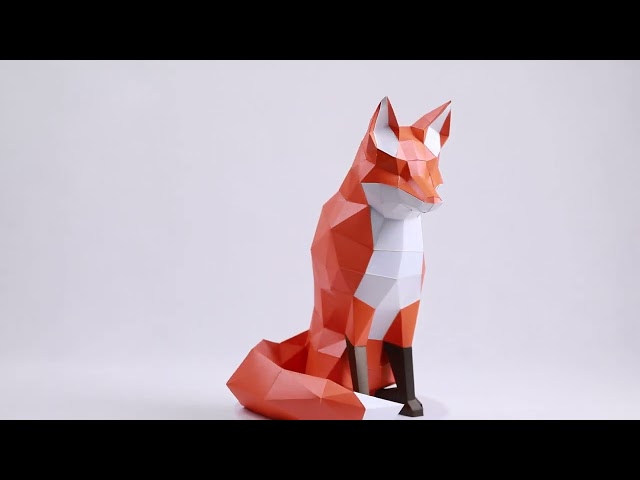 Create Unique Décor with Papercraft World 3D Papercraft Model DIY Kits - Fox