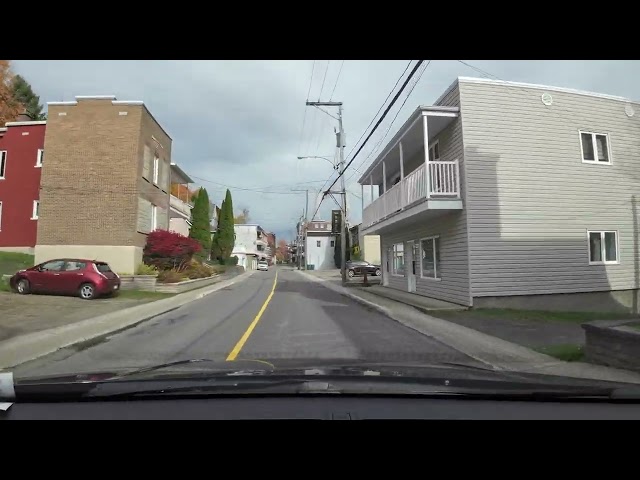 ASMR ROAD to Basilica of Sainte-Anne-de-Beaupre during fall. Quebec