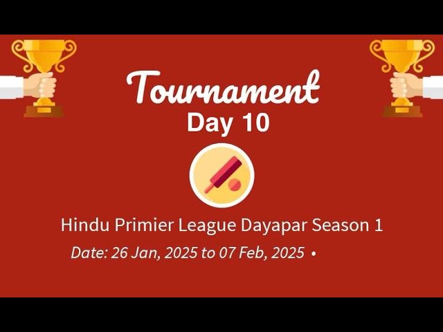 Matrubhumi Sport Club Dayapar Organized  Hindu Premier League Season :-1  DAY 10