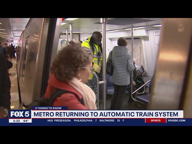 Metro to bring back automatic train operation after 14 years | FOX 5 DC