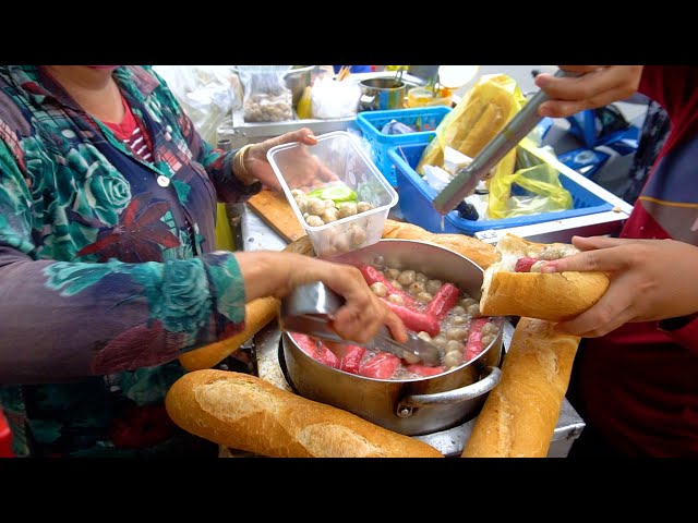 The most popular street foods in Cambodia  Fried food,  meatball, Bread and more