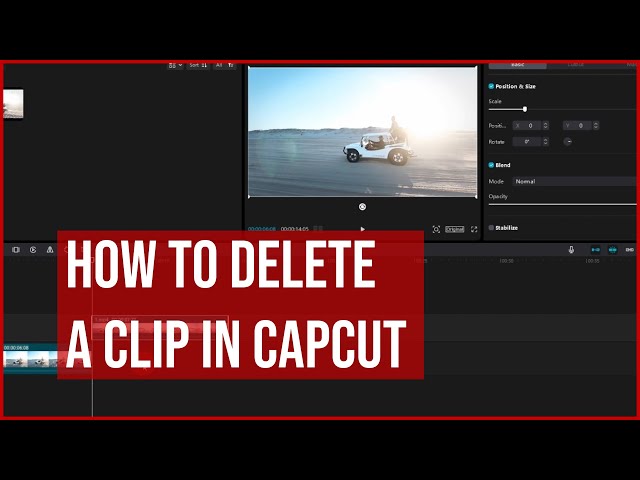 How to Delete a Clip - CapCut DESKTOP for YouTube | Tutorial for Beginners | LESSON 14