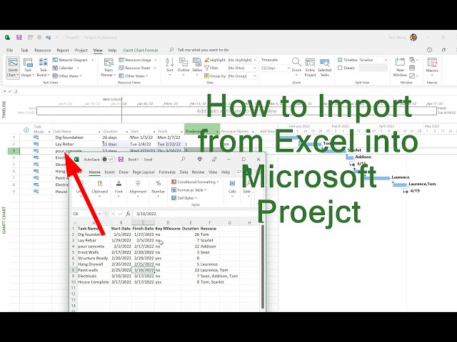 How to Import into Microsoft Project from Excel