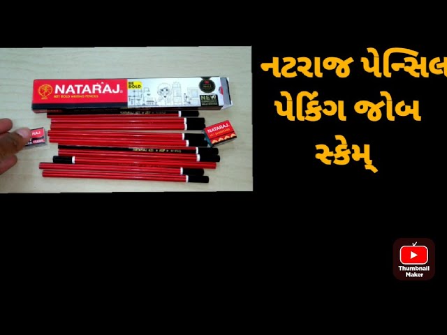 નટરાજ પેન્સિલ પેકિંગ જોબ સ્કેમ | natraj pencil pecing job scam .