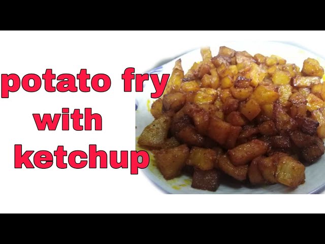 How to cook potato fry with ketchup Gina mix vlog  mix vlog/panlasang pinoy