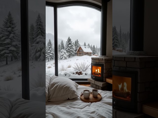 Cozy Winter Cabin Retreat #cozy #winterambience  #relaxing