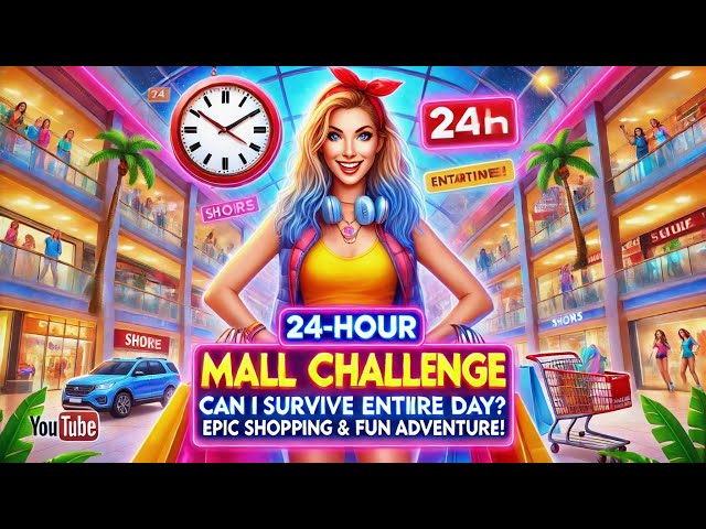 24-Hour Mall Challenge: Can I Survive the Entire Day? | Epic Shopping & Fun Adventure! #repost