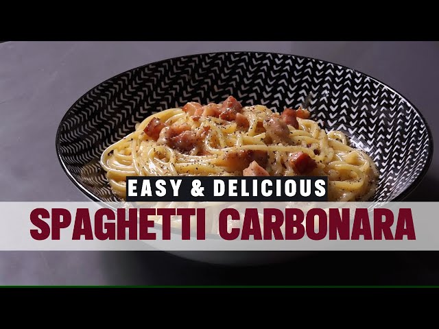 Yes, cooking AUTHENTIC spaghetti CARBONARA is THAT easy! 💪😏 | Perfectly Imperfect Cooking