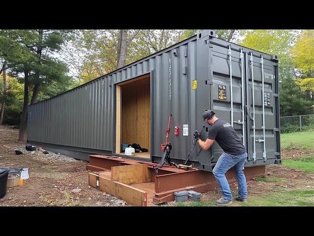 Man Builds Amazing DIY Container Workshop | Start to Finish by @BendheimBoards