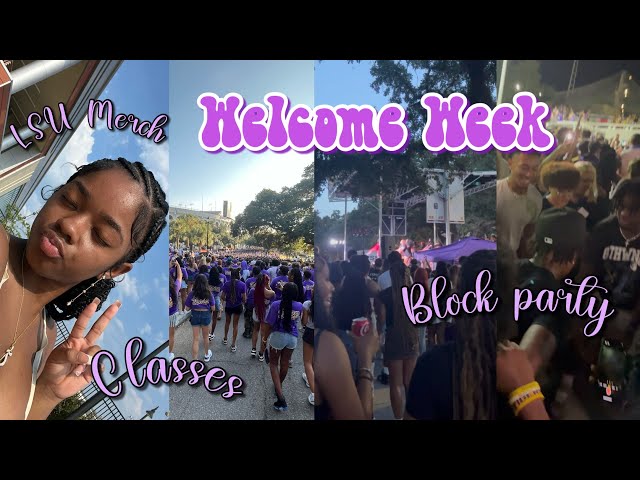 WELCOME WEEK VLOG/ Block party, Parties, Classes, Carnival, Socializing, LSU 2028 Pictures