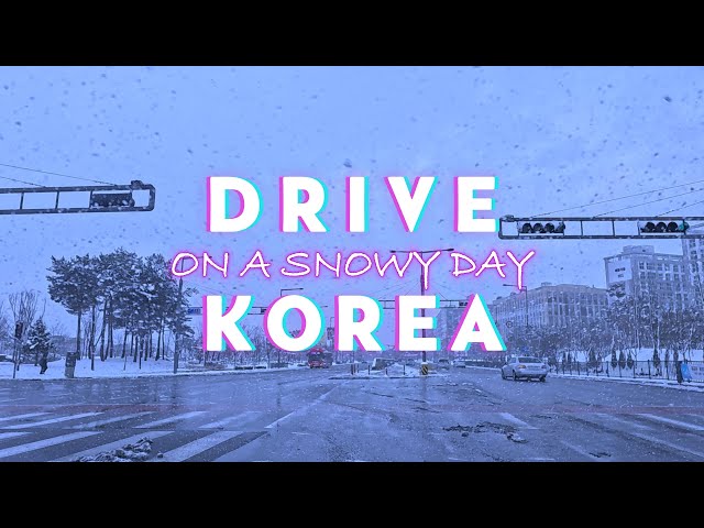 🚗 Peaceful Snowy day Road Trip | 4K Ambient Driving | Snowy day  Drive Korea | Relaxing Road Trip