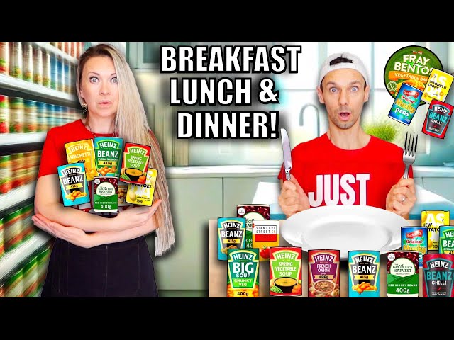 WE BOUGHT & ATE ONLY TINNED FOR 24 HOURS! Big money saving challenge