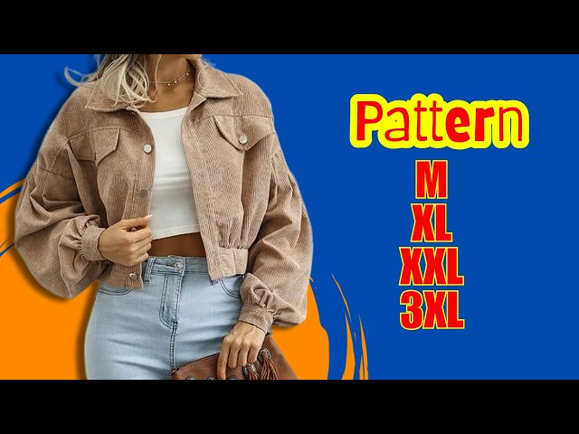 🔴Design your own trendy jacket | fashion design | jacket sewing pattern