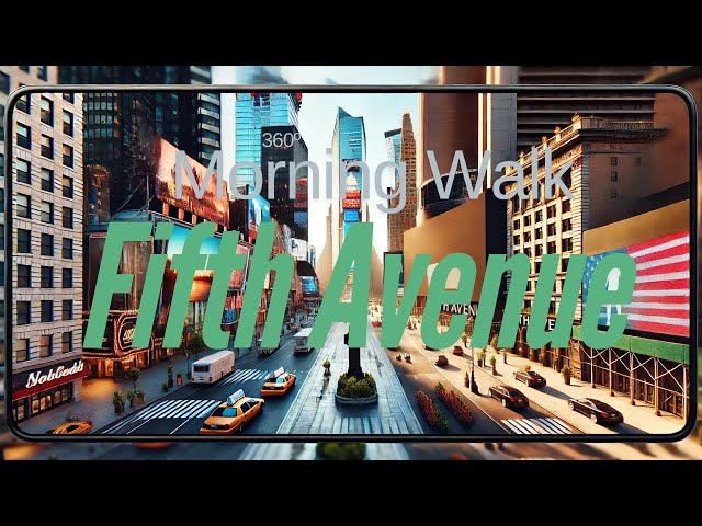 360° Morning Walk: Times Square & Fifth Avenue | NYC Tour 🌅🚶‍♂️