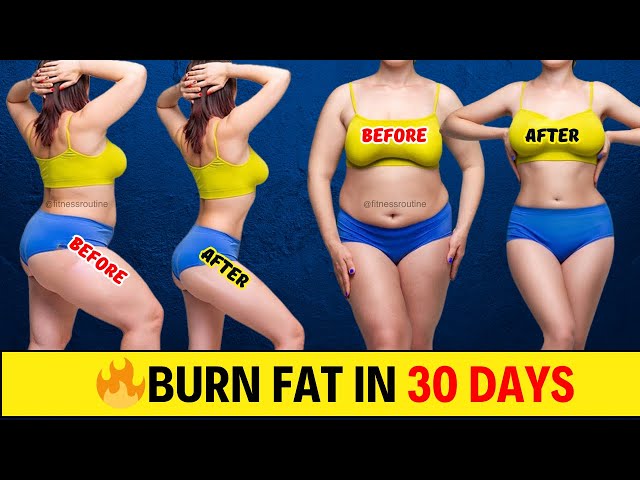 🔥 Burn Fat in Just 30 Days - Full Body Fat Burn HIIT Workout - Ab, Core, Arm, Back, Leg, Thigh Fat