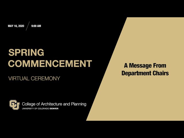 College of Architecture and Planning — A Message From Department Chairs