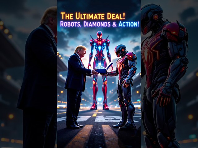 🤑 Trump and Spider-Man's Ultimate Deal: Robots and High-Tech Adventure! #shorts #trump #spiderman