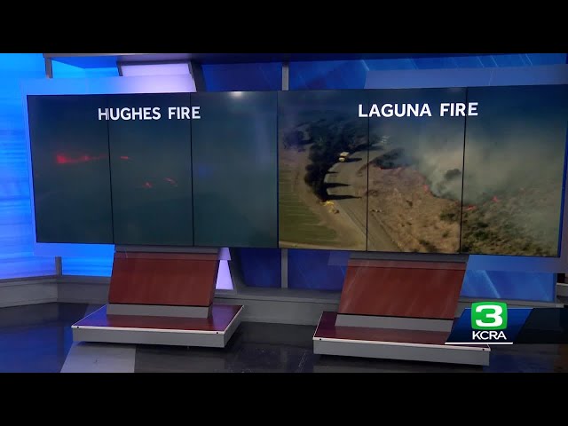 California wildfire updates | Laguna Fire, Hughes Fire updates for Jan. 23 at noon