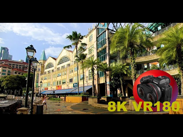 8K VR180 SINGAPORE FAMOUS CLARKE QUAY shopping tours restaurants Pt2 3D (Travel Videos/ASMR/Music)