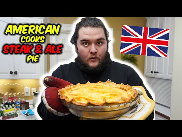 American tries Cooking a Steak and Ale Pie (UK FOOD)