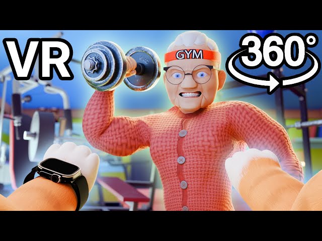 VR 360° I Am Cat - Granny Bodybuilder