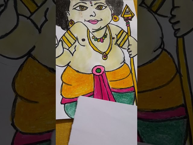 Lord muruga drawing l muruga karthikeya l painting l God muruga #art #viral #shorts #drawing