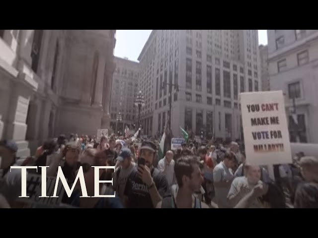 Go Inside A Democratic Convention Protest | 360 Video |  Time | TIME