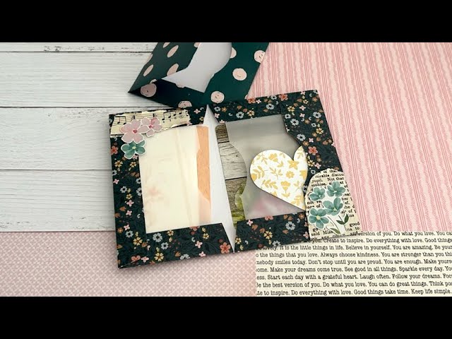 One 6x8 Paper ~ Double Vellum Pocket w/ extra Tuck Pocket | Ephemera Holder | TUTORIAL